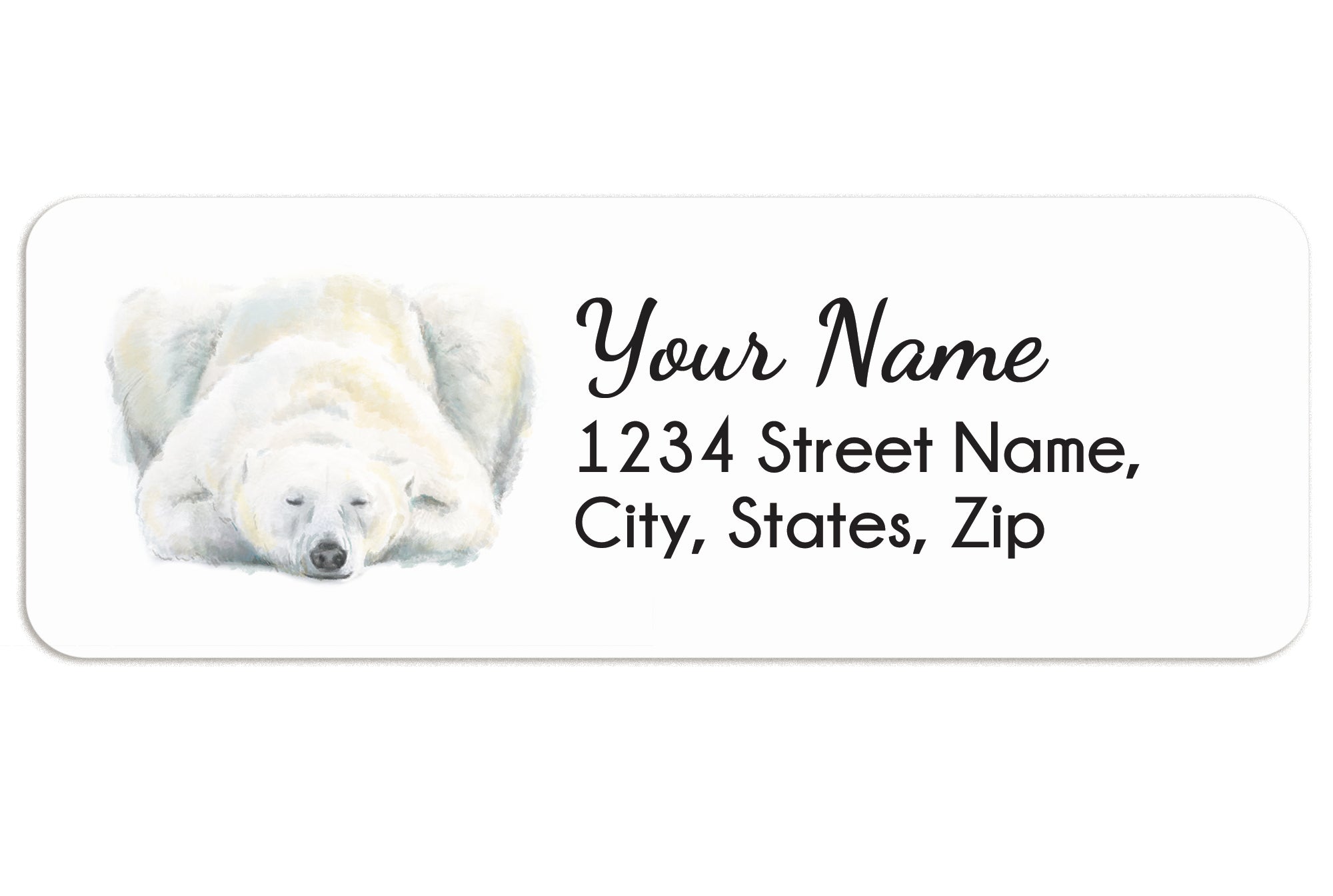 Polar Bear Personalized Address Label