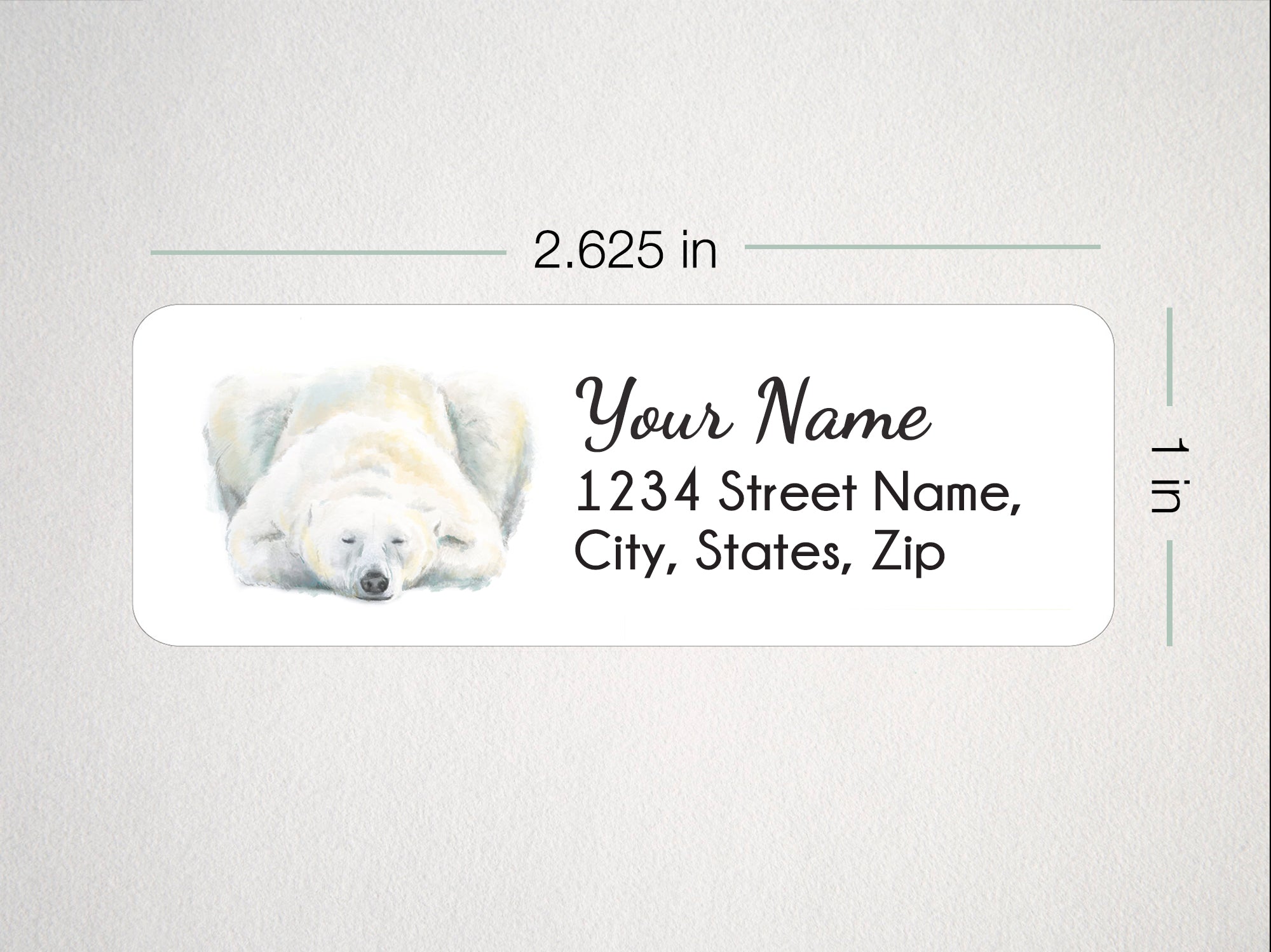 Polar Bear Personalized Address Label