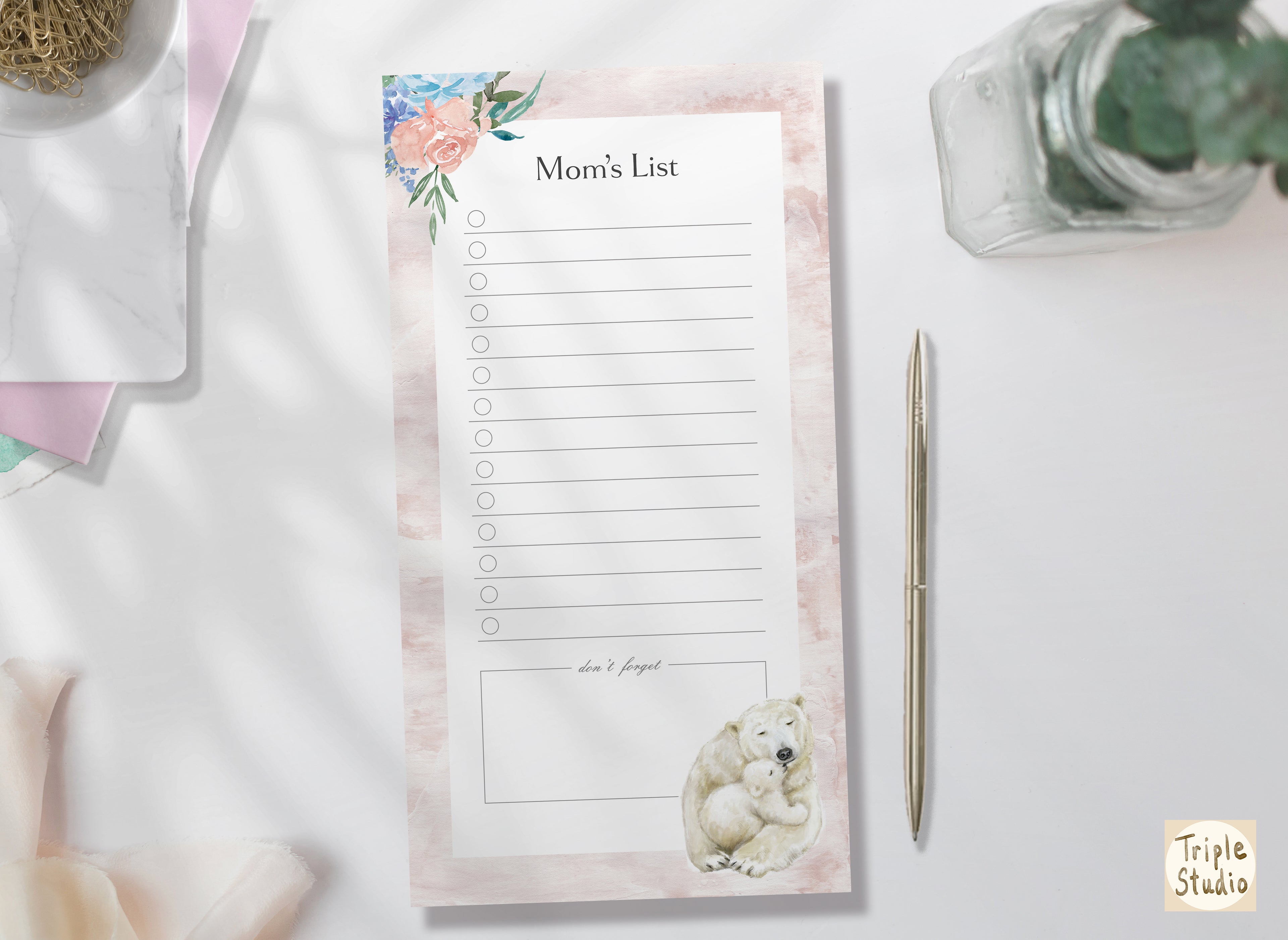 Mom's Daily To-Do List Notepad