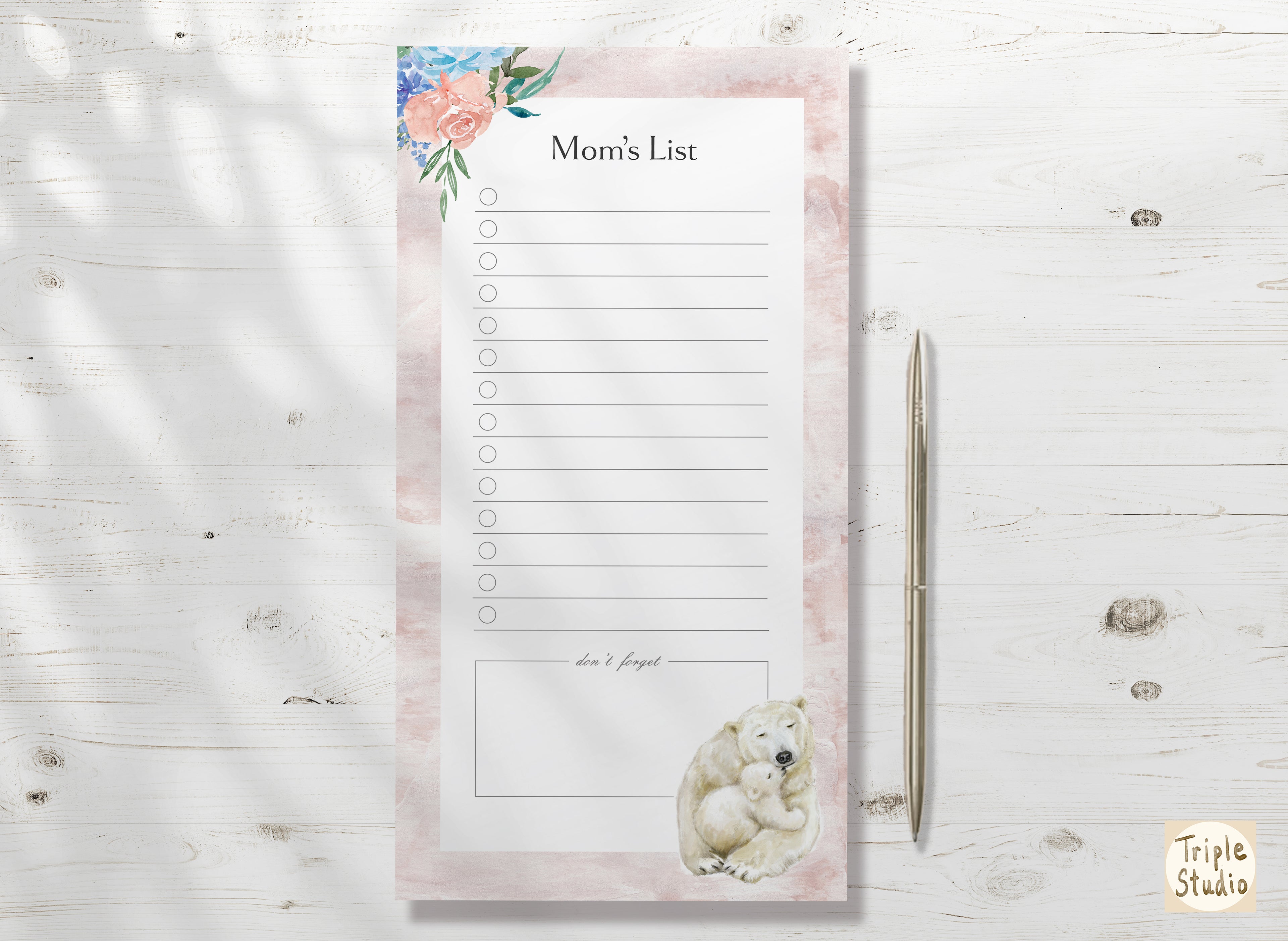 Mom's Daily To-Do List Notepad