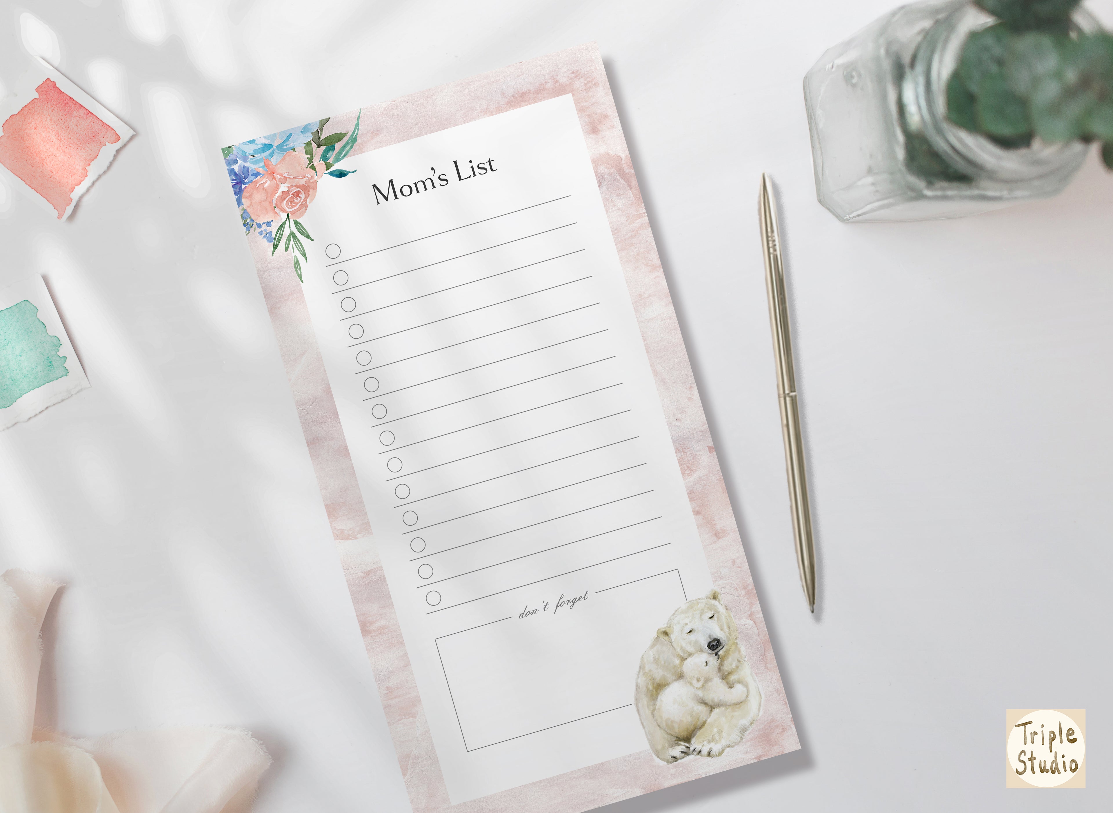 Mom's Daily To-Do List Notepad