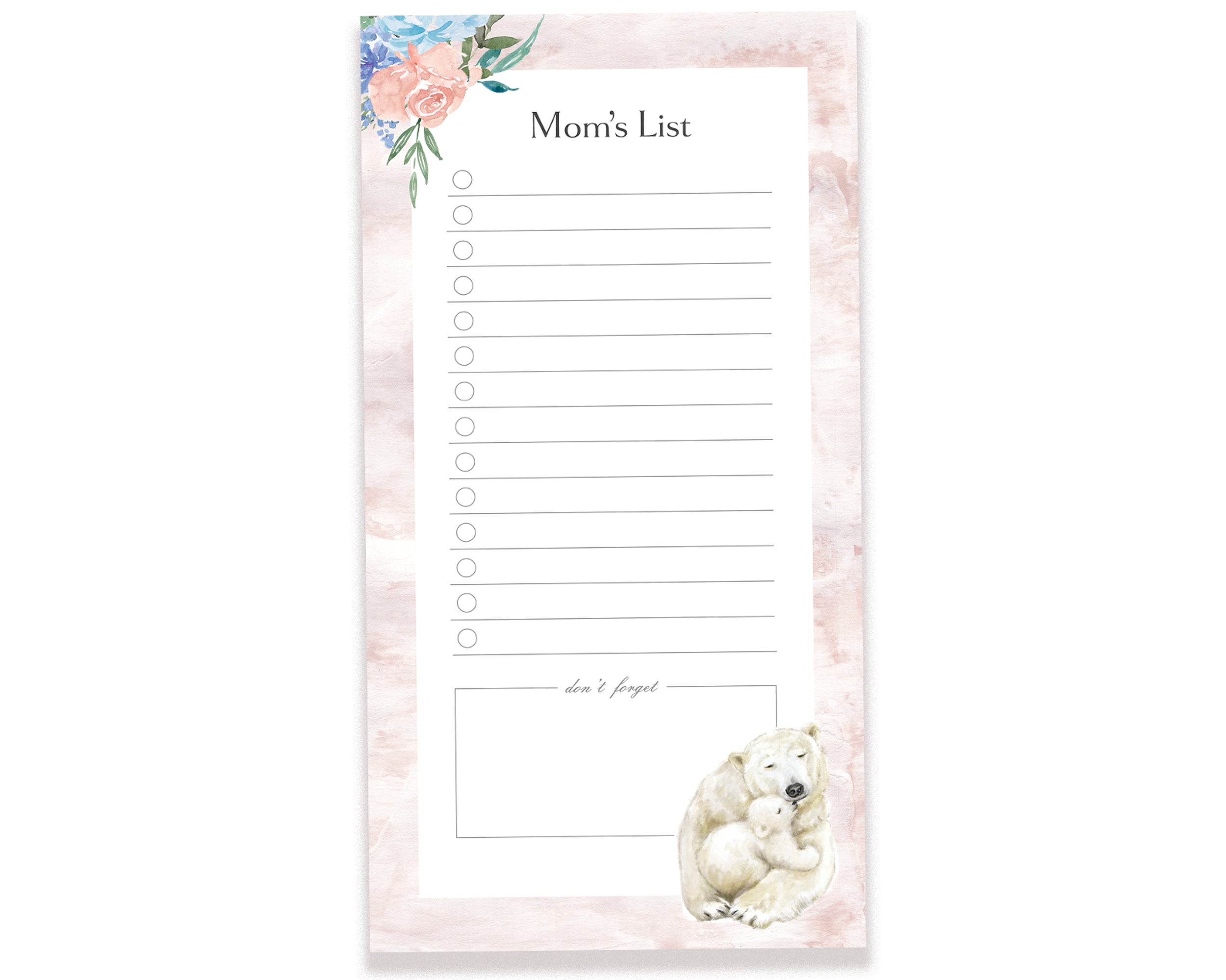 Mom's Daily To-Do List Notepad
