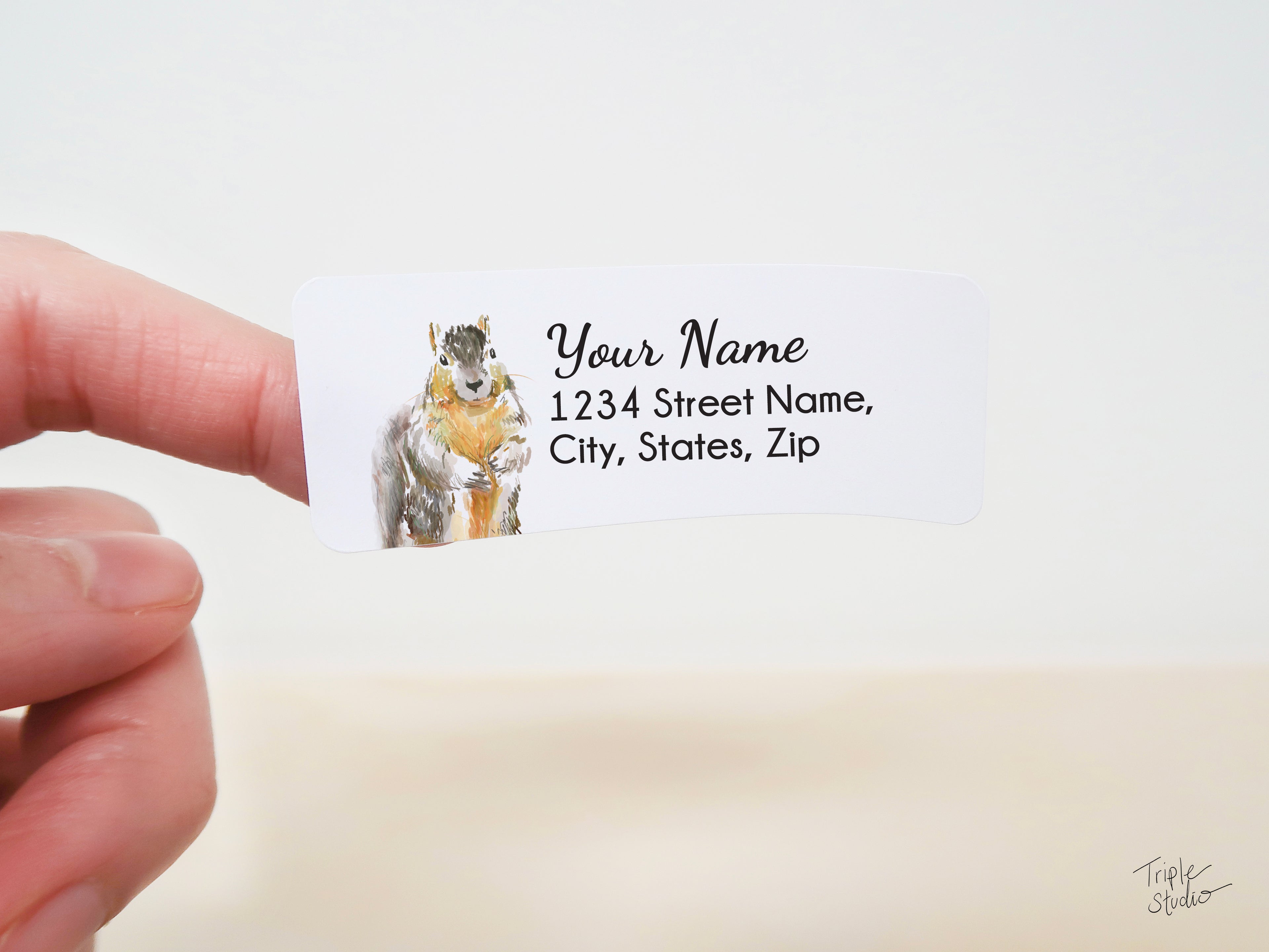 Squirrel Personalized Address Label