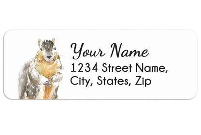 Squirrel Personalized Address Label
