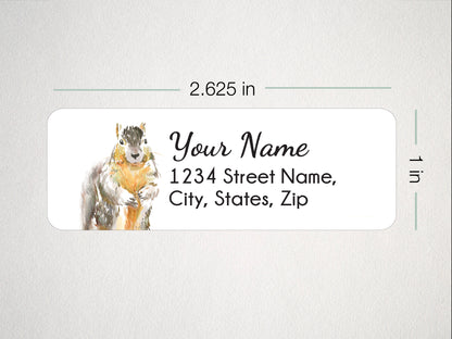 Squirrel Personalized Address Label